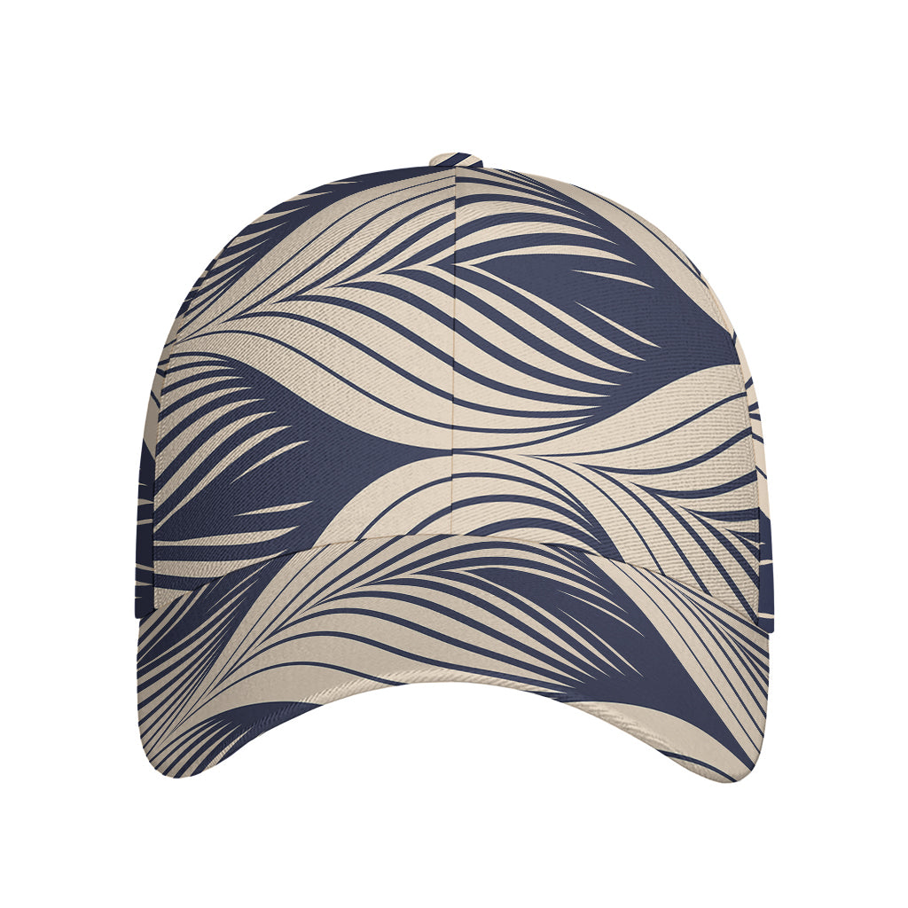 Vintage Geometric Leaf Pattern Print Baseball Cap