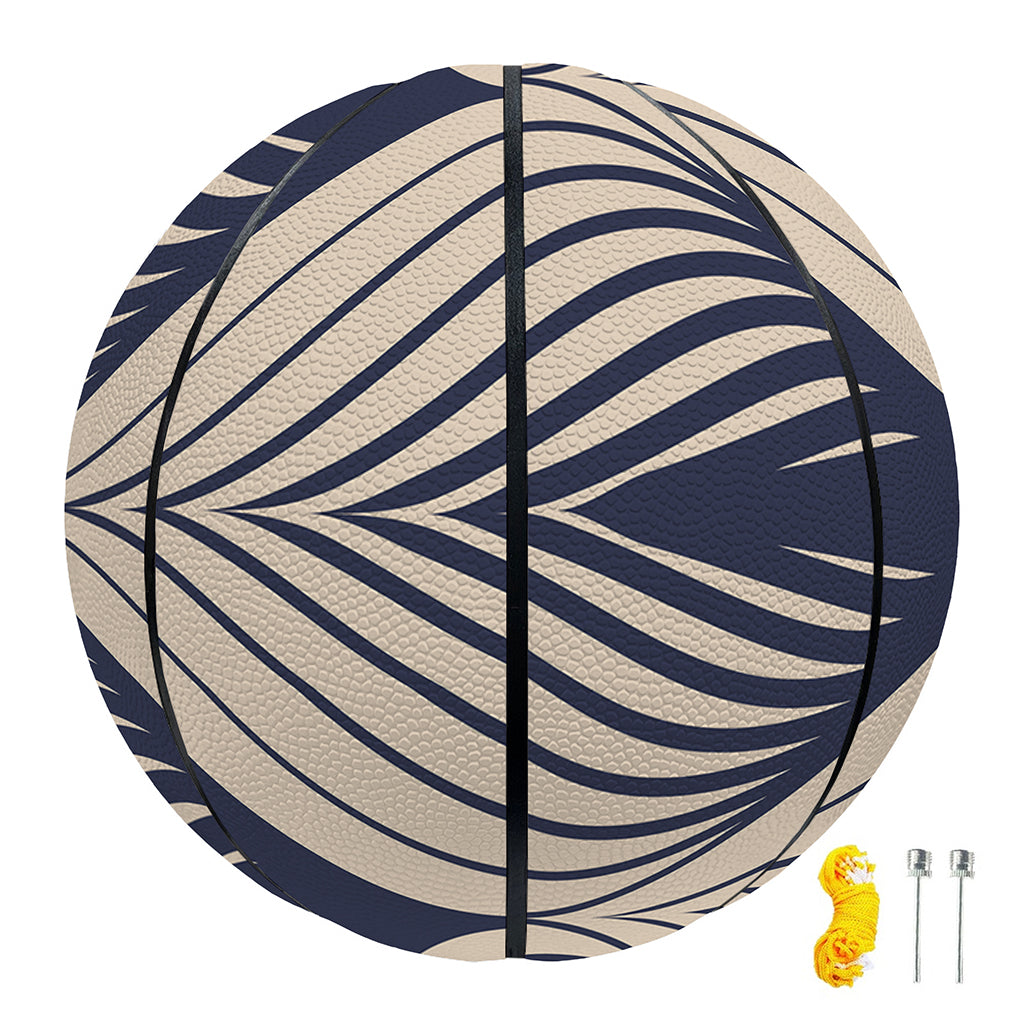 Vintage Geometric Leaf Pattern Print Basketball