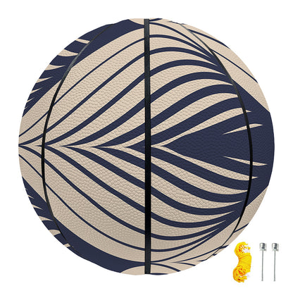 Vintage Geometric Leaf Pattern Print Basketball