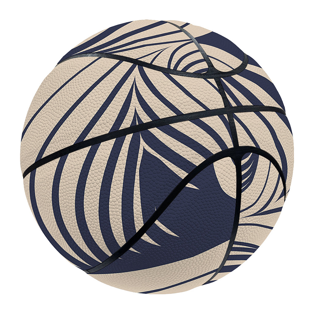 Vintage Geometric Leaf Pattern Print Basketball