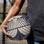 Vintage Geometric Leaf Pattern Print Basketball