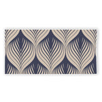 Vintage Geometric Leaf Pattern Print Beach Towel