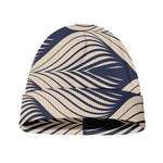 Vintage Geometric Leaf Pattern Print Beanie