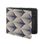 Vintage Geometric Leaf Pattern Print Bifold Wallet