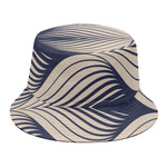 Vintage Geometric Leaf Pattern Print Bucket Hat