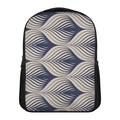 Vintage Geometric Leaf Pattern Print Casual Backpack
