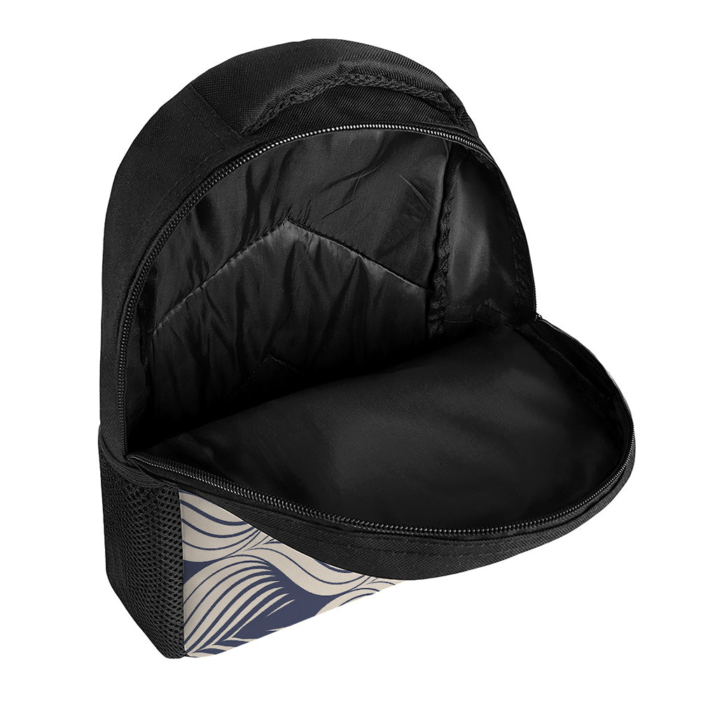 Vintage Geometric Leaf Pattern Print Casual Backpack