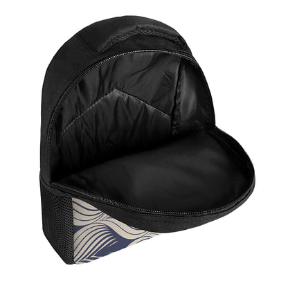 Vintage Geometric Leaf Pattern Print Casual Backpack