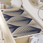 Vintage Geometric Leaf Pattern Print Changing Pad Cover