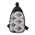 Vintage Geometric Leaf Pattern Print Sling Bag