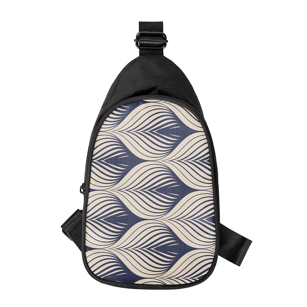 Vintage Geometric Leaf Pattern Print Chest Bag