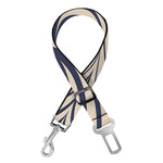 Vintage Geometric Leaf Pattern Print Dog Seat Belt