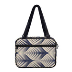 Vintage Geometric Leaf Pattern Print Double Strap Bible Bag