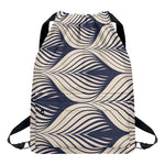 Vintage Geometric Leaf Pattern Print Drawstring Backpack