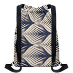 Vintage Geometric Leaf Pattern Print Drawstring Backpack