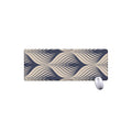 Vintage Geometric Leaf Pattern Print Extended Mouse Pad