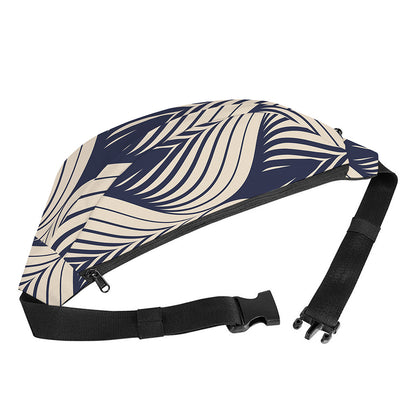 Vintage Geometric Leaf Pattern Print Fanny Pack
