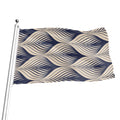 Vintage Geometric Leaf Pattern Print Flag