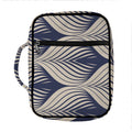Vintage Geometric Leaf Pattern Print Front Pocket Bible Bag