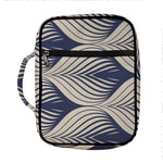 Vintage Geometric Leaf Pattern Print Front Pocket Bible Bag