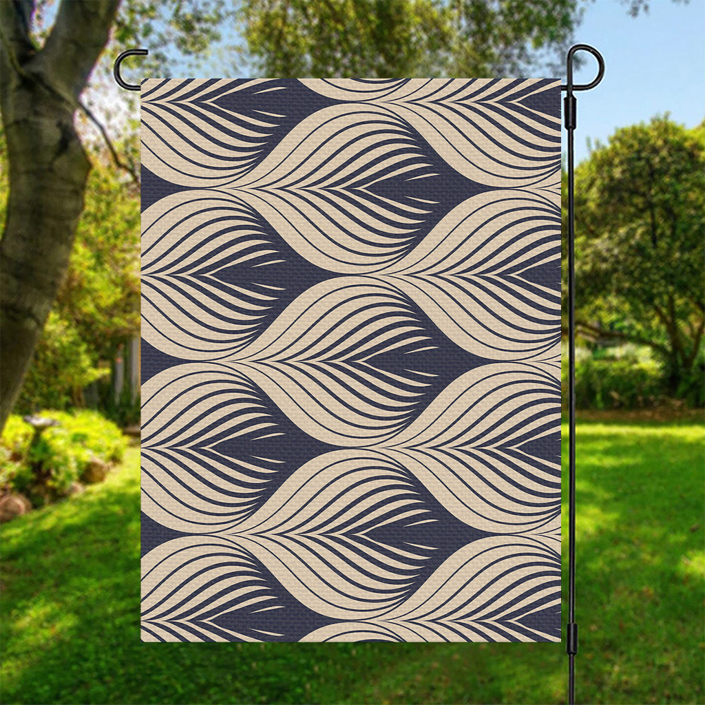 Vintage Geometric Leaf Pattern Print Garden Flag