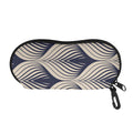 Vintage Geometric Leaf Pattern Print Glasses Case