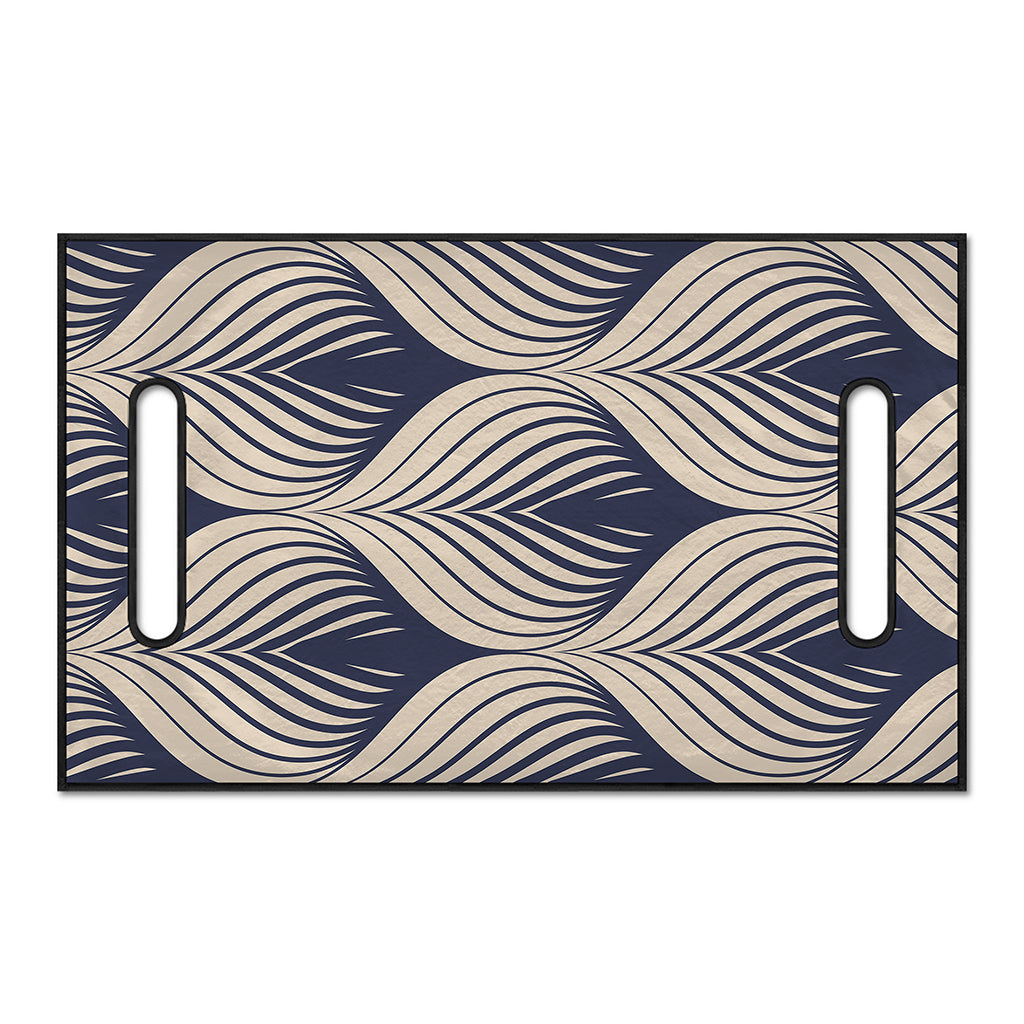 Vintage Geometric Leaf Pattern Print Golf Cart Seat Cover