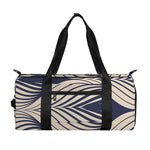 Vintage Geometric Leaf Pattern Print Gym Bag