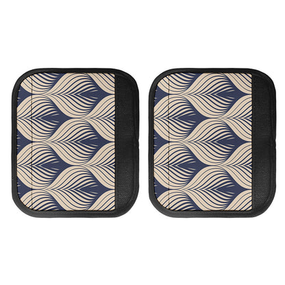 Vintage Geometric Leaf Pattern Print Handle Covers