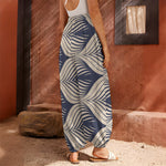 Vintage Geometric Leaf Pattern Print Harem Pants