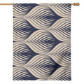 Vintage Geometric Leaf Pattern Print House Flag