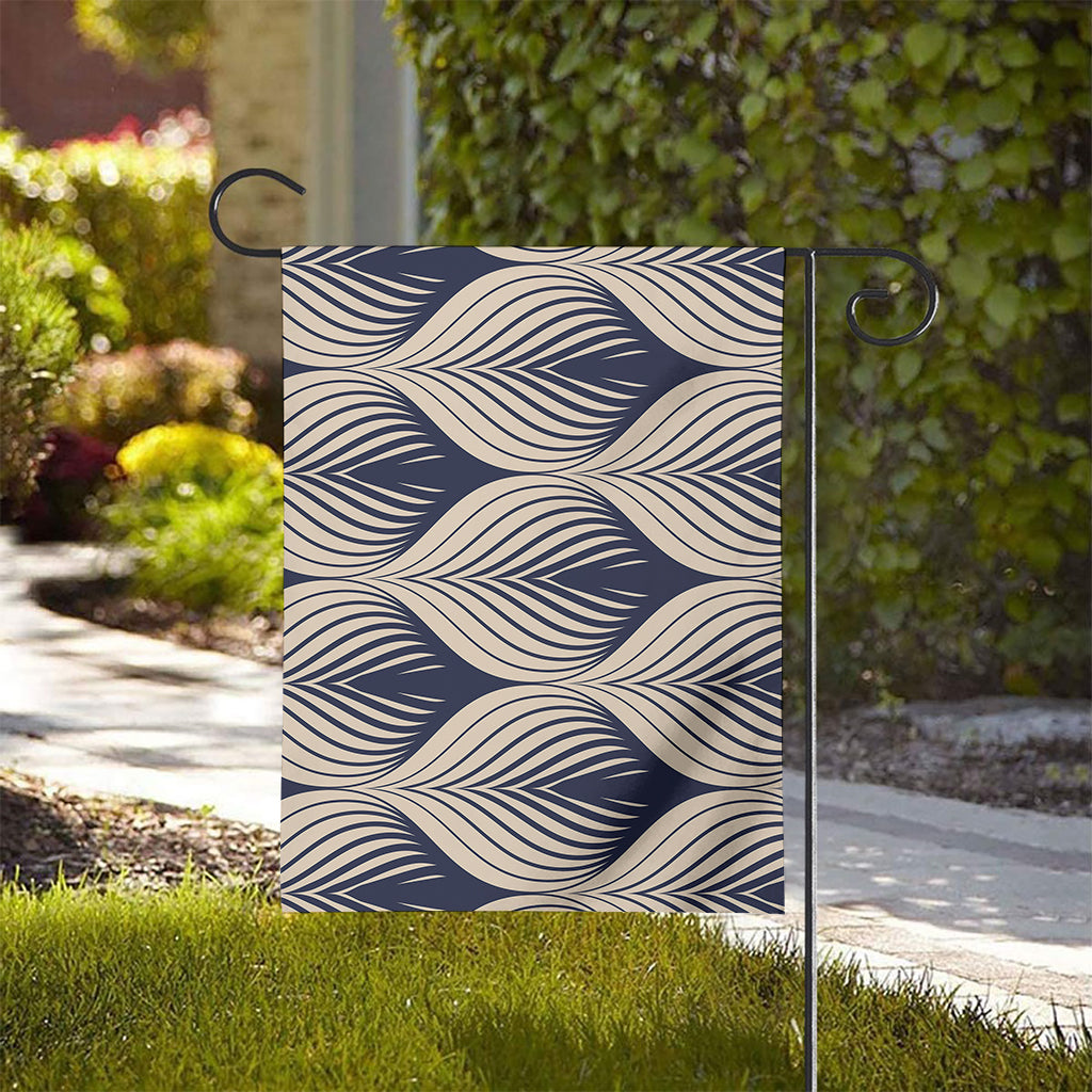 Vintage Geometric Leaf Pattern Print House Flag