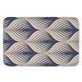Vintage Geometric Leaf Pattern Print Indoor Door Mat