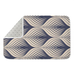 Vintage Geometric Leaf Pattern Print Indoor Door Mat