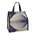 Vintage Geometric Leaf Pattern Print Insulated Lunch Tote