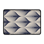 Vintage Geometric Leaf Pattern Print Kitchen Mat