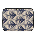 Vintage Geometric Leaf Pattern Print Laptop Sleeve