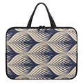Vintage Geometric Leaf Pattern Print Laptop Sleeve With Handle