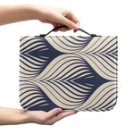 Vintage Geometric Leaf Pattern Print Leather Bible Cover