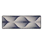 Vintage Geometric Leaf Pattern Print Long Kitchen Mat