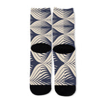 Vintage Geometric Leaf Pattern Print Long Socks