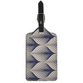 Vintage Geometric Leaf Pattern Print Luggage Tag