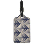 Vintage Geometric Leaf Pattern Print Luggage Tag