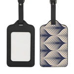 Vintage Geometric Leaf Pattern Print Luggage Tag