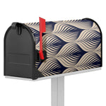 Vintage Geometric Leaf Pattern Print Mailbox Cover