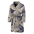 Vintage Geometric Leaf Pattern Print Men's Bathrobe
