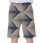 Vintage Geometric Leaf Pattern Print Men's Beach Shorts