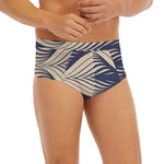 Vintage Geometric Leaf Pattern Print Men's Briefs