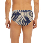 Vintage Geometric Leaf Pattern Print Men's Briefs