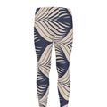 Vintage Geometric Leaf Pattern Print Men's Leggings